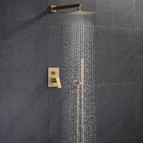 FontanaShowers Napoli Rainfall Volume Control Complete Shower System with Roughin Valve Wayfair